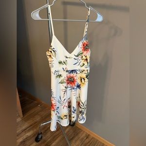 Floral spaghetti strap dress in size small